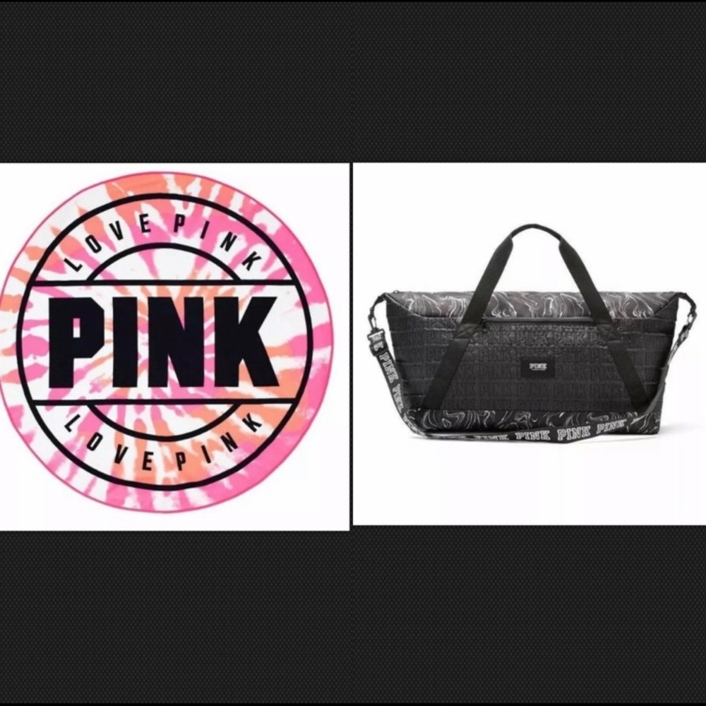 *BUNDLE* VS PINK Tie Dye Circular Towel/Tote